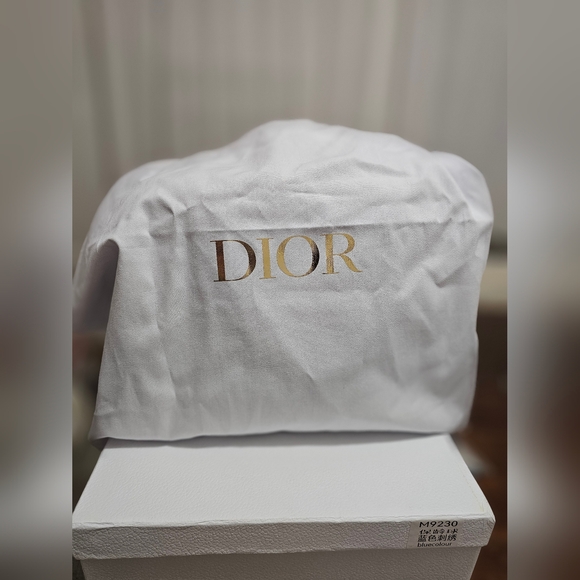 Dior Medium D-Vibe Bowling Bag Blue Dior Oblique Jacquard...